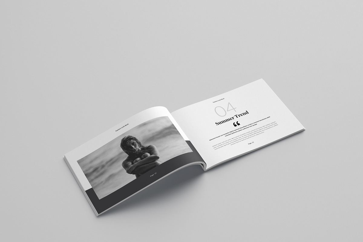 Fashion Lookbook Template Landscape, a Brochure Template by Spark_Creative (Photo 8 of 17)