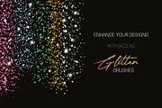 25 Glitter Brushes for illustrator, a Brush Add-On by IuliiaSavko (Thumbnail 10 of 10)