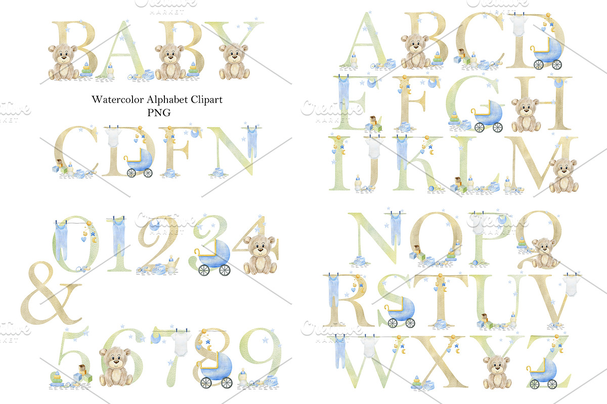 Baby boy and girl clipart., an Object Illustration by TaPilipa (Photo 4 of 15)