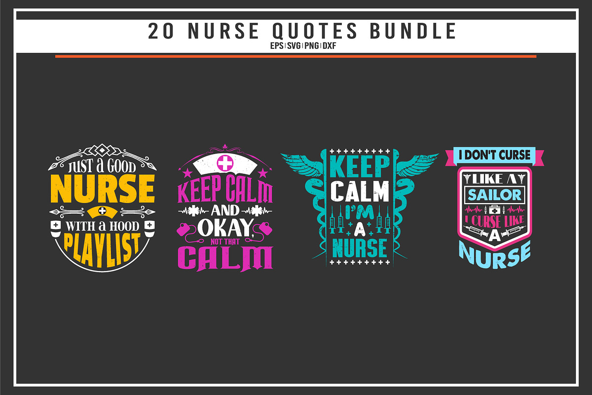 Nursing typographic quotes bundle, a Graphic by Uniquesvg99 (Photo 6 of 7)