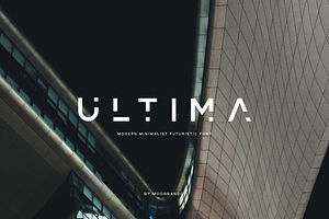 ULTIMA - modern futuristic font, a Sans Serif Font by MoonBandit