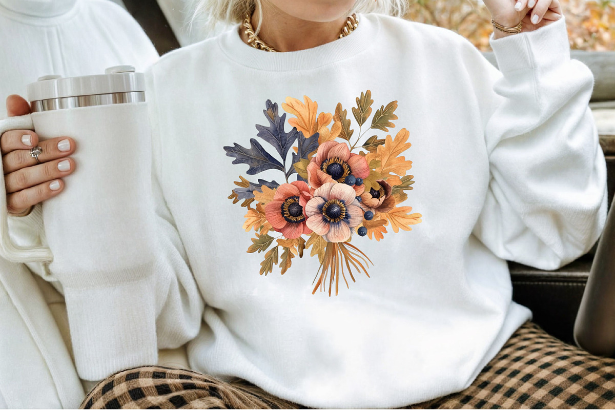 Autumn Florals, Fall Bouquet Set, an Illustration by Sublimation Artist (Photo 4 of 6)