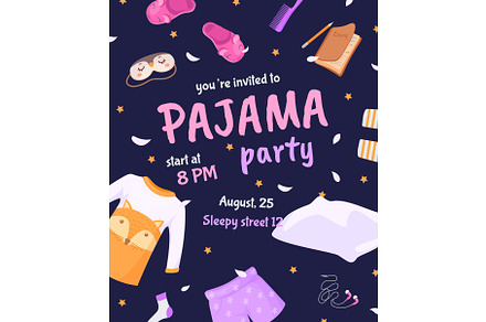 Sleepover invite. Pajama party, a Graphic by Stock-Smart-Start