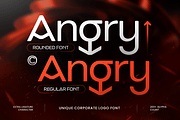 Angry - Unique Corporate Logo Font, a Sans Serif Font by Hamz Studio (Thumbnail 1 of 12)