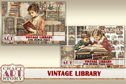Library Junk Journal Pages, a Decorative Illustration by CraftArtStory (Thumbnail 7 of 7)