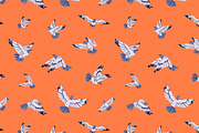 Birds fly in sky, seamless patterns, an Animal Illustration by PaperTrident (Thumbnail 10 of 16)