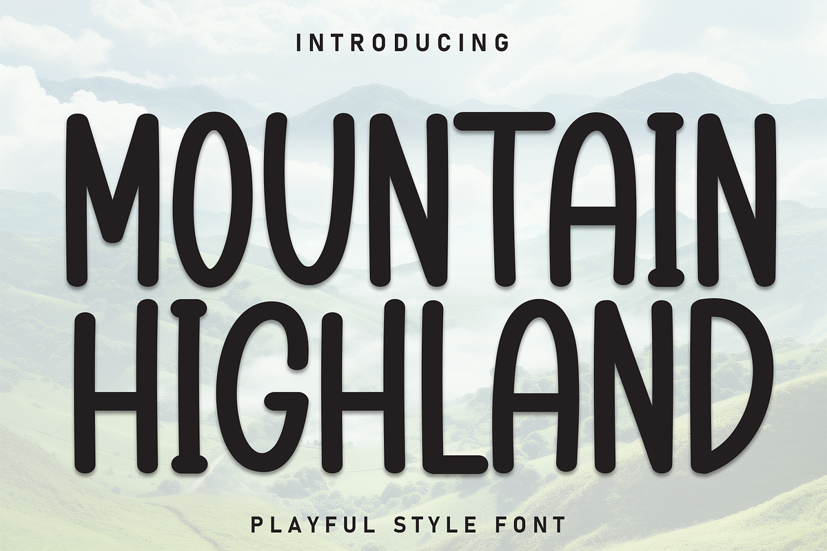 Mountain Highland | Script Font, a Script Font by Scratchones (Photo 1 of 8)