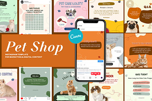 Pet Shop Instagram | CANVA Template
