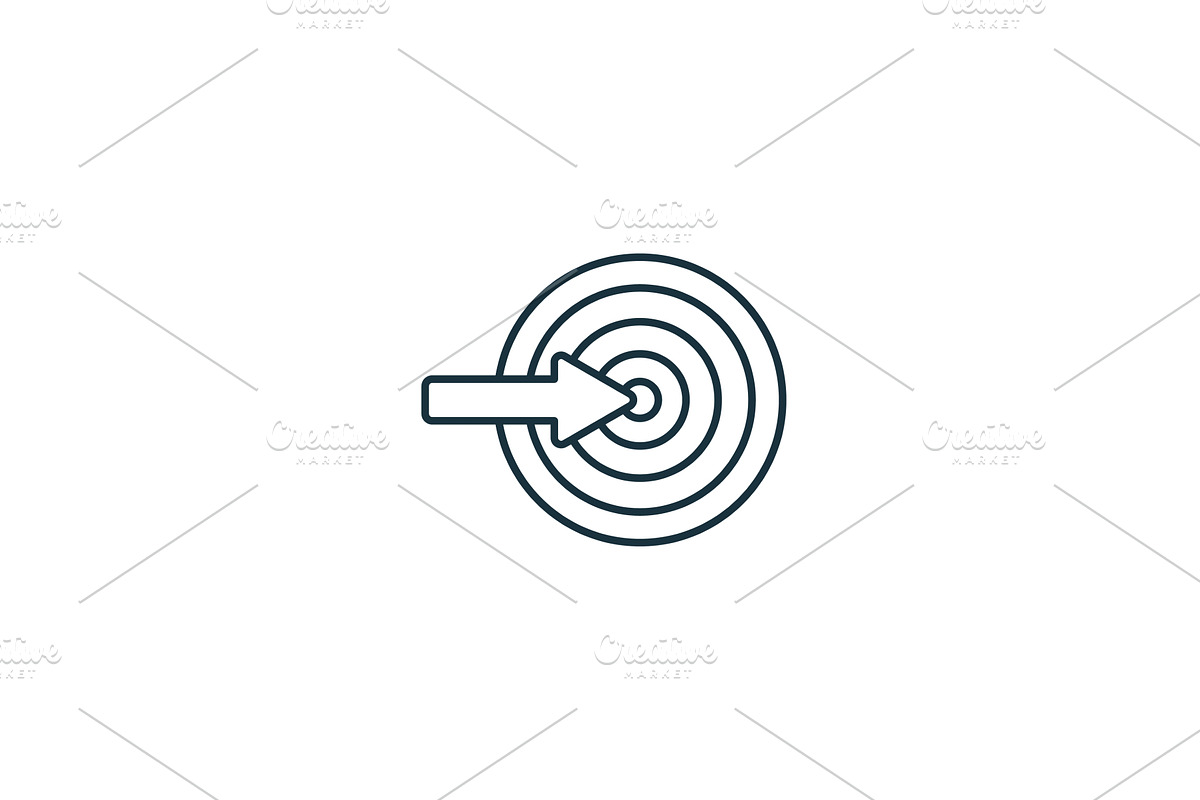 Mission icon. Monochrome simple sign, a Person Illustration by ...