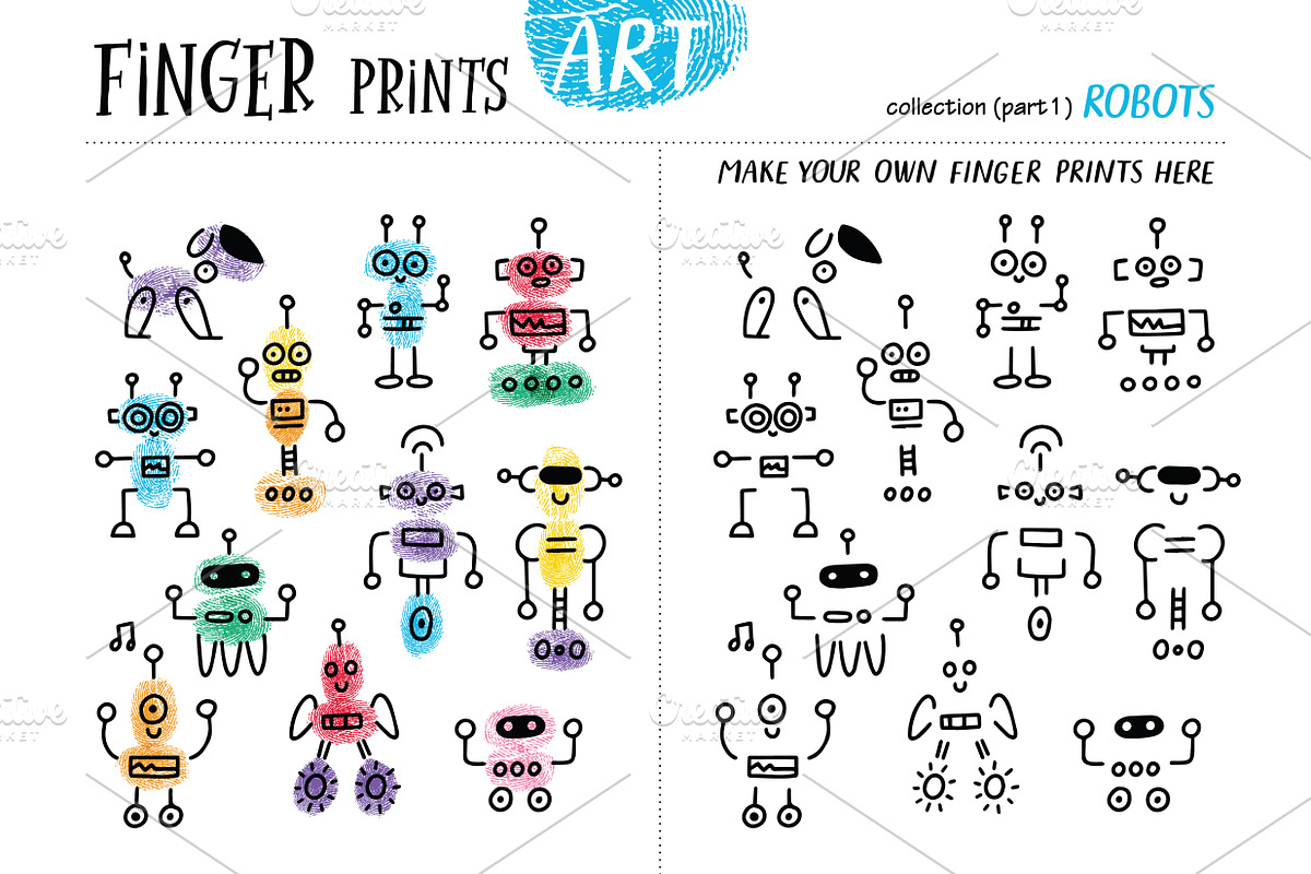 Finger prints ART (part 3), an Animal Illustration by Alena Razumova (Photo 5 of 12)