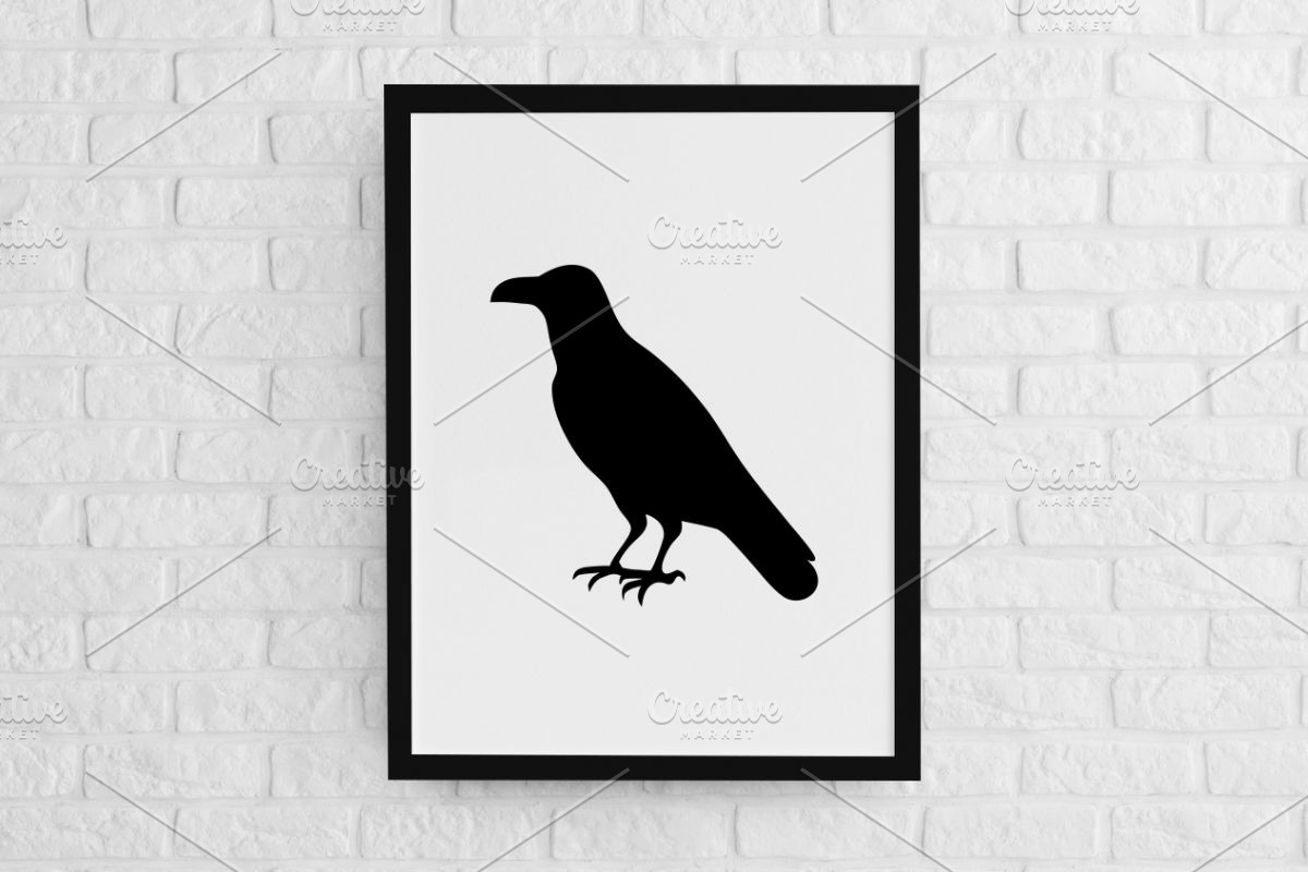 Raven Silhouette SVG, an Animal Illustration by newminddesign (Photo 2 of 3)