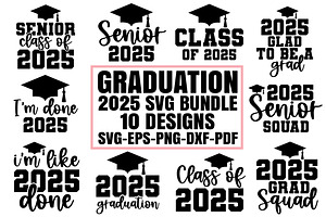 Graduation 2025 SVG Bundle,Senior 25, a Graphic by Designer302