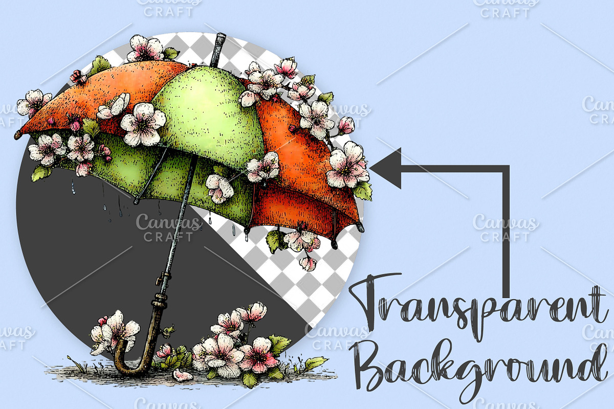 Cute Watercolor Spring Clipart PNG, an Illustration by Canvas Craft (Photo 2 of 7)