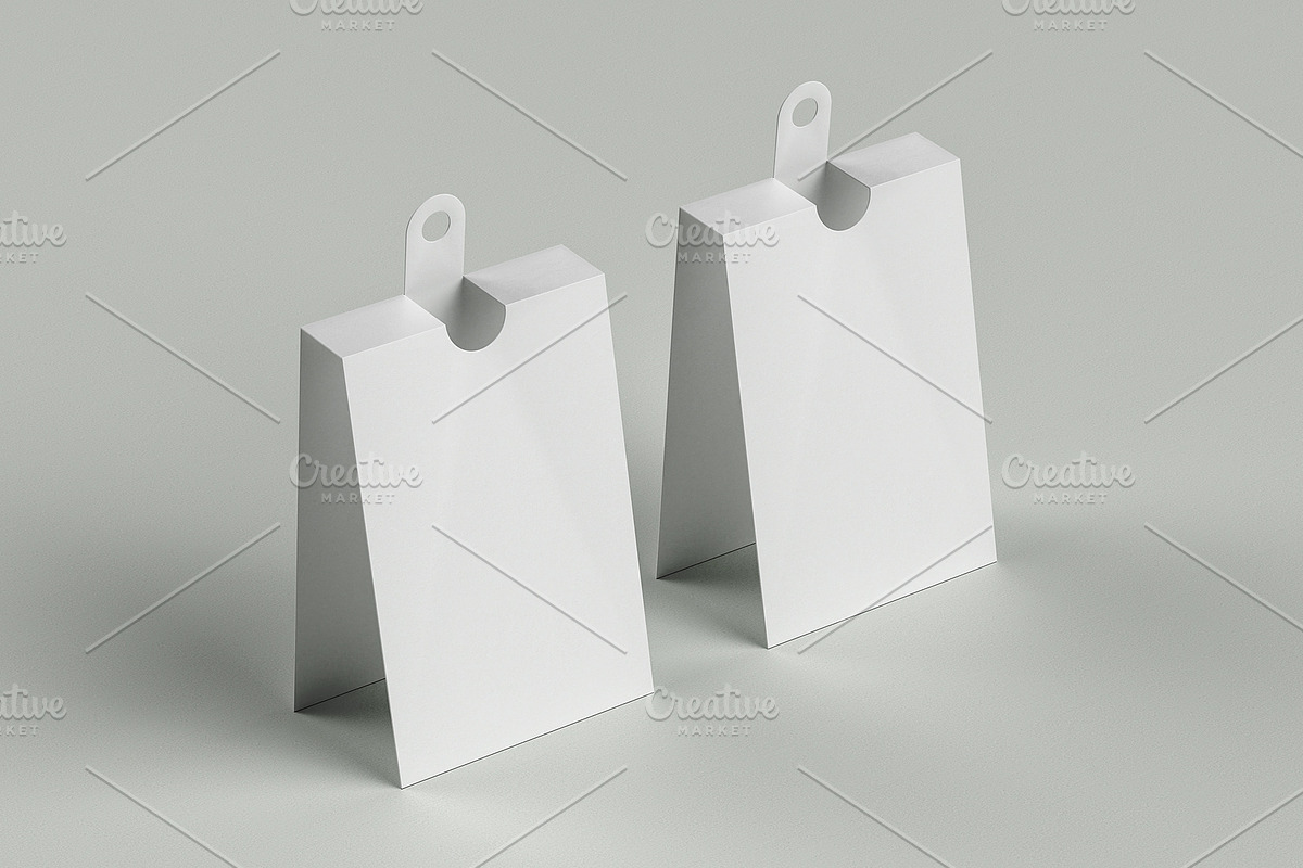 Set of Folding Hanging Tag mockups, a Packaging Mockup by Black Cat Studio (Photo 7 of 13)