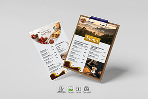 Earthy Cafe Menu Template | A4 Flyer