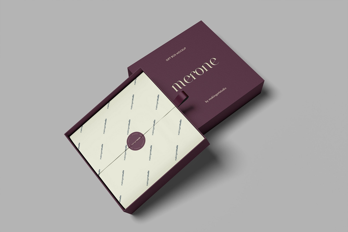Realistic Gift Box Mockup PSD, a Packaging Mockup by MA-KING_ART (Photo 5 of 5)
