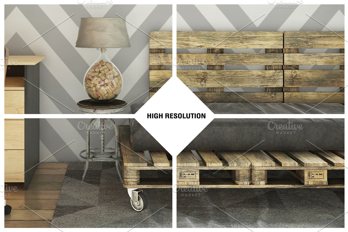 Interior Wall Mock-up, a Household Mockup by IsometricWorld (Photo 6 of 8)