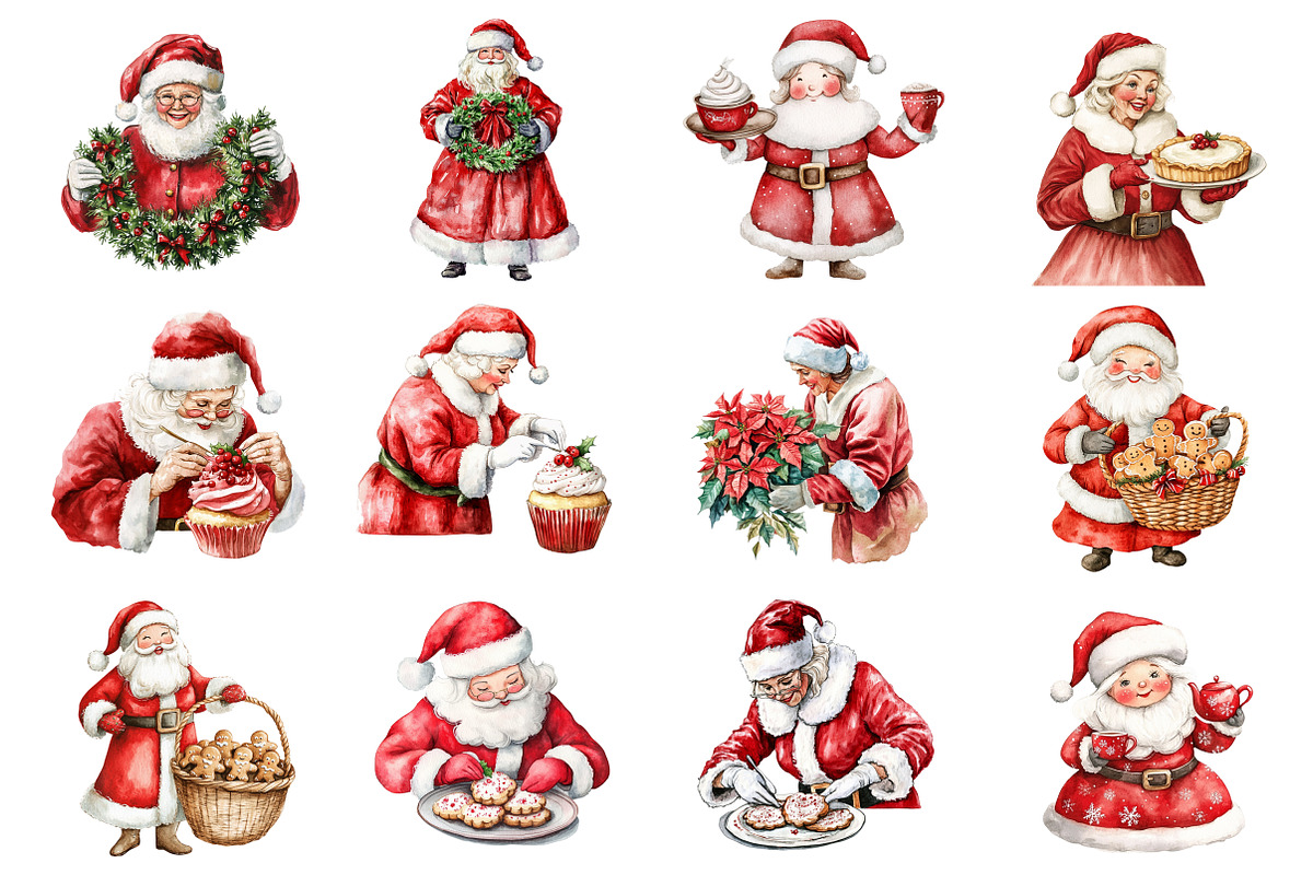 Christmas Mrs Santa Claus, an Illustration by Design Market (Photo 3 of 3)