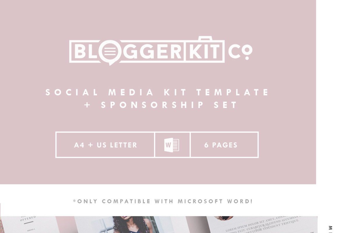 Social Media Kit Template Set | 6Pgs, a Social Media Template by Blogger Kit Co. (Photo 5 of 5)