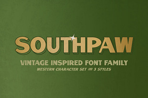 Southpaw Vintage Font Family