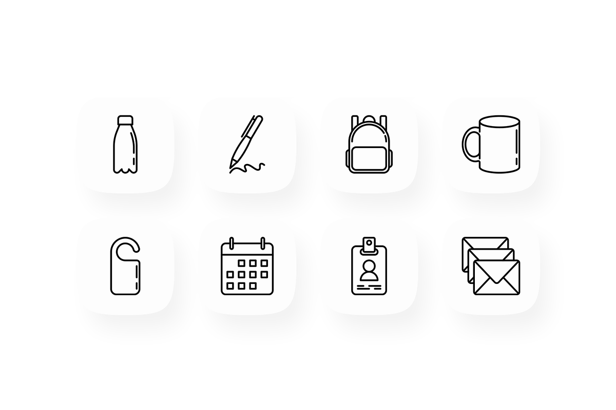 Promotional Products 16 Icons Set, an Outline Icon by Alex Blogoodf (Photo 2 of 5)