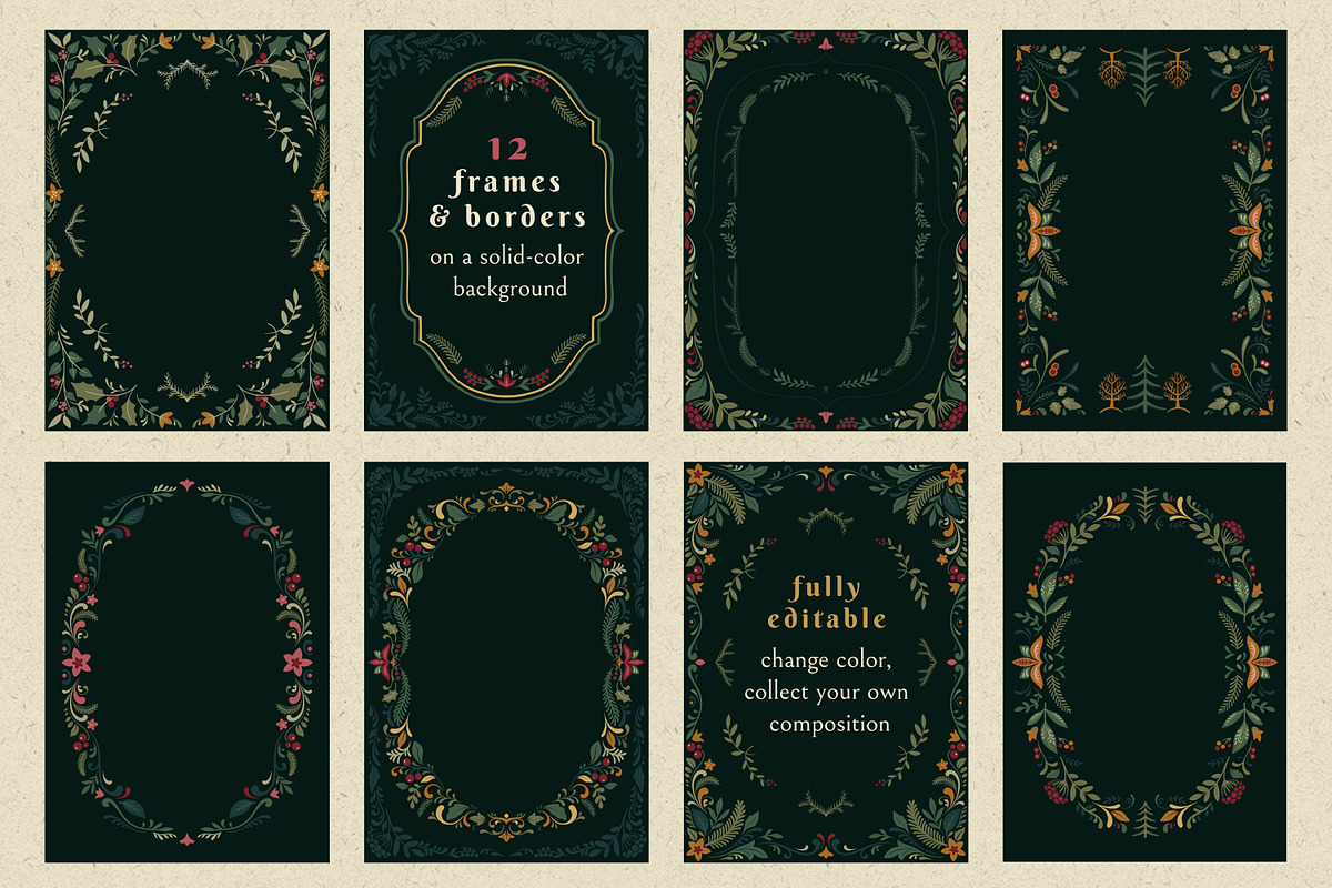 Christmas Ornate Frames & Patterns, an Object Graphic by Molly art (Photo 3 of 14)