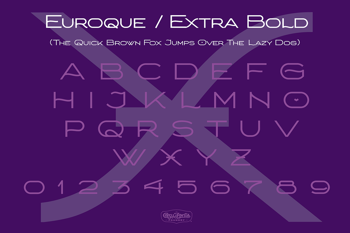 Euroque Extra Bold, a Font by CozyFonts Foundry (Photo 1 of 2)