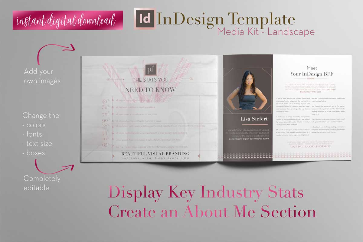 Media Kit - Landscape Version, a Brochure Template by Planner Templates (Photo 4 of 5)