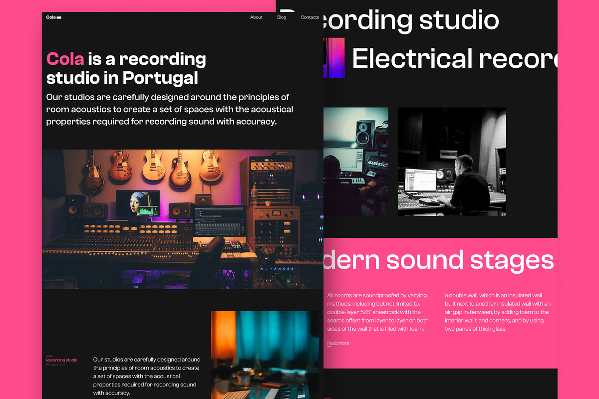 Studio website, a Landing Page Template by danielsantinhos (Photo 3 of 7)