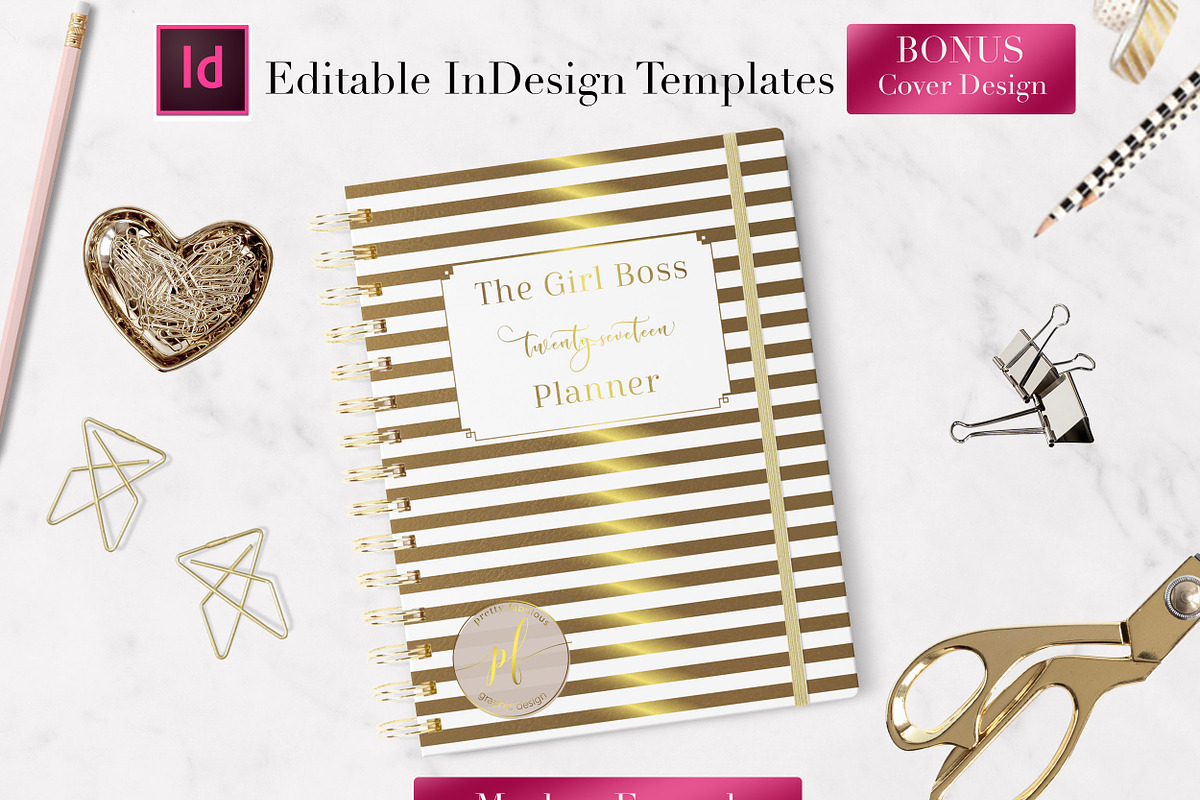 Monthly Planner | InDesign Template, a Stationery Template by Planner Templates (Photo 4 of 17)