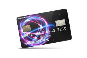 Glossy Platinum Credit card, an Object Illustration by Rendix Alextian