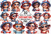4th Of July Cute Baby Girl Clipart, a Person Illustration by RobertsArt (Thumbnail 1 of 7)