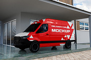 Delivery Car Mockup, an Advertising Mockup by Artlogs (Thumbnail 3 of 5)