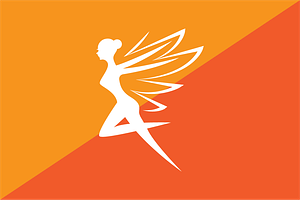 Golden Wing Fairy Logo Template