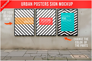 Urban Poster Sign PSD, a Product Mockup by Bruno's Shop