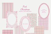 Watercolor pink christmas whimsy set, an Object Graphic by Grace Noboa Illustrations (Thumbnail 3 of 12)