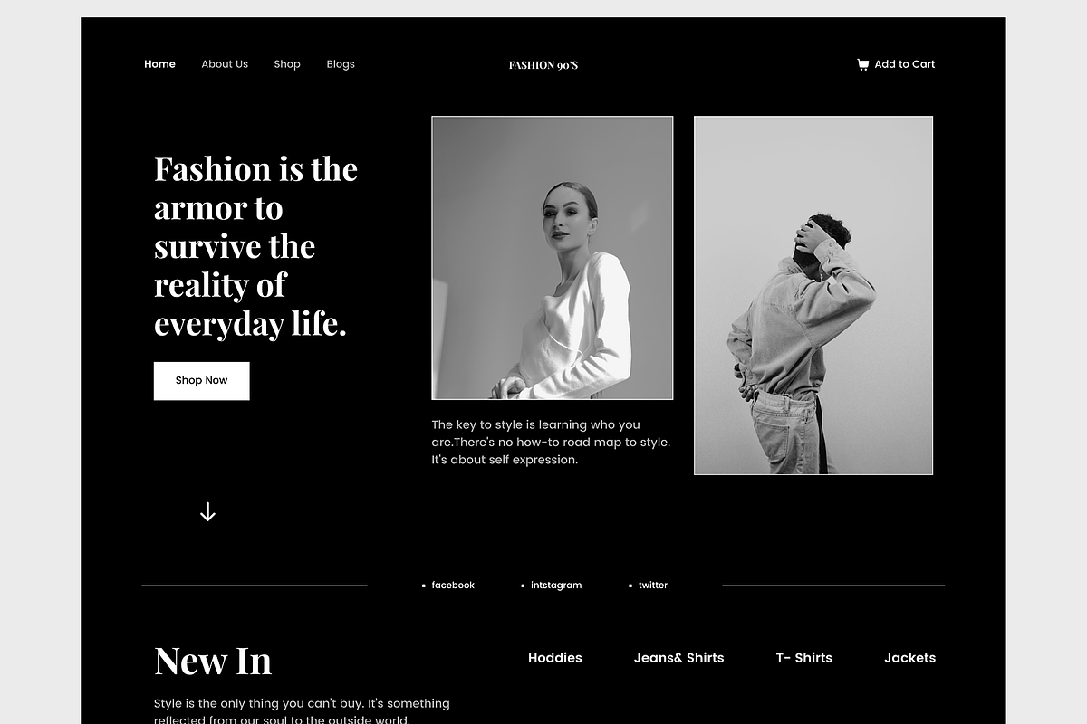 Fashion Website Free UI Kit, an UI Kit Template by DjectStudio (Photo 2 of 7)