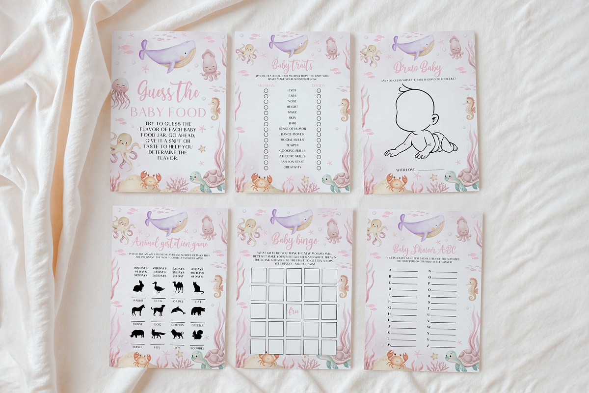 Sea You Soon Baby Shower Games, a Card Template by Digital_Mind (Photo 6 of 6)