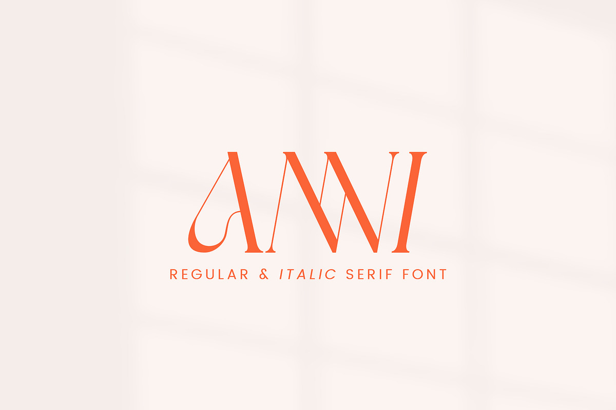 ANNI - Regular & Italic Serif Font, a Serif Font by AnnofaType (Photo 1 of 8)