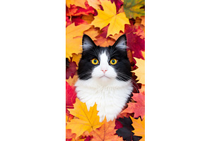 Adorable black and white cat, an Animal Photo by Lermont51
