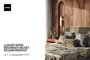 Luxury Satin Bedding Mockup, a Household Mockup by creatsy5 (Thumbnail 1 of 6)