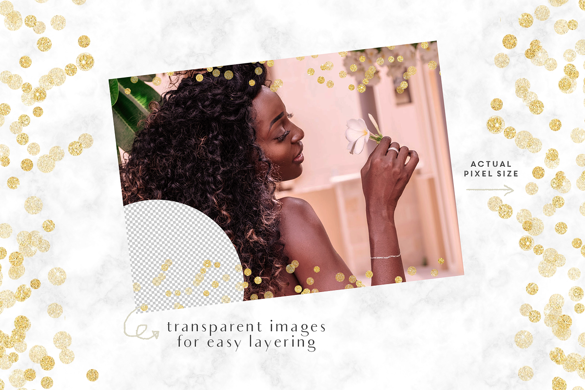 Gold confetti frames, photo overlay, a Texture Graphic by Palette Pursuit (Photo 4 of 4)