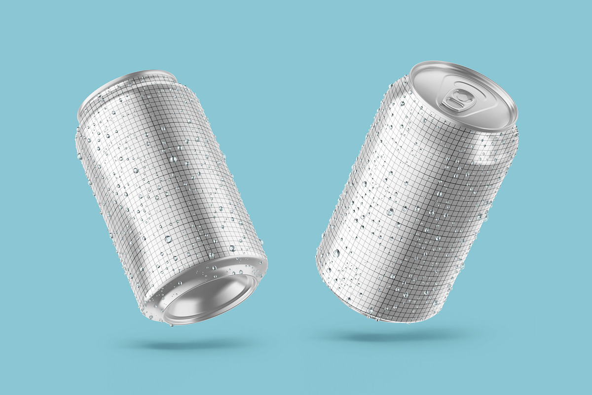 330ml 6 Metallic Can Mockups, a Product Mockup by Graphic Bird (Photo 5 of 9)