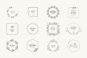 Minimal Flowers Logo Bundle