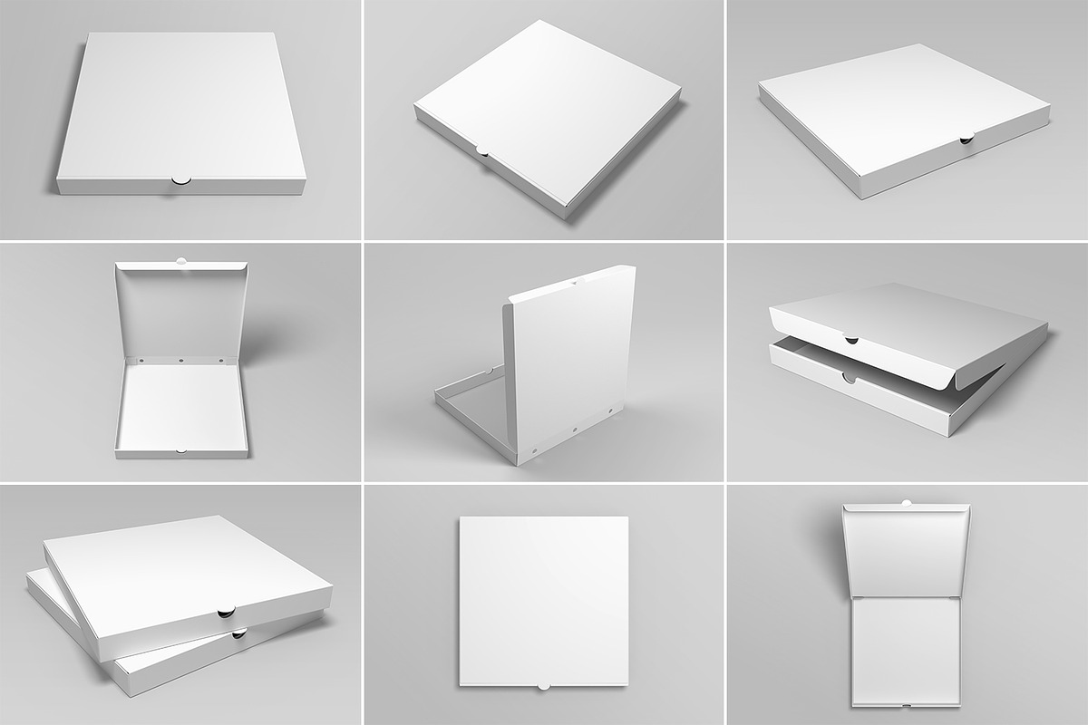 Pizza Box Mockup, a Packaging Mockup by Petr Stránský (Photo 11 of 16)