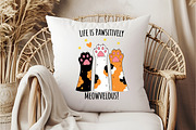 Life is Pawsitively Meowvelous Cat, an Illustration by DreamCafeArt (Thumbnail 3 of 6)