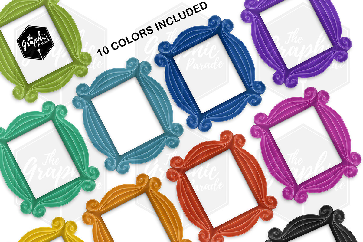Isolated Friends TV show frames, an Object Graphic by The Graphic Parade