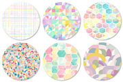 Pastel Rainbow Geometric Digital Pat, a Texture Illustration by DreamPrint404 (Thumbnail 2 of 3)
