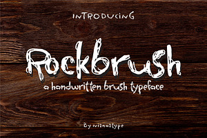 Rockbrush - A Cute Brush Font