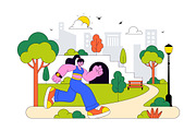 10 City Park Vector Illustration, a Person Illustration by denayunebgt (Thumbnail 4 of 4)